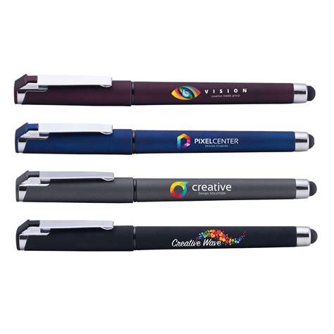 Custom Elite Soft Touch Hughes Gel Stylus Pen .